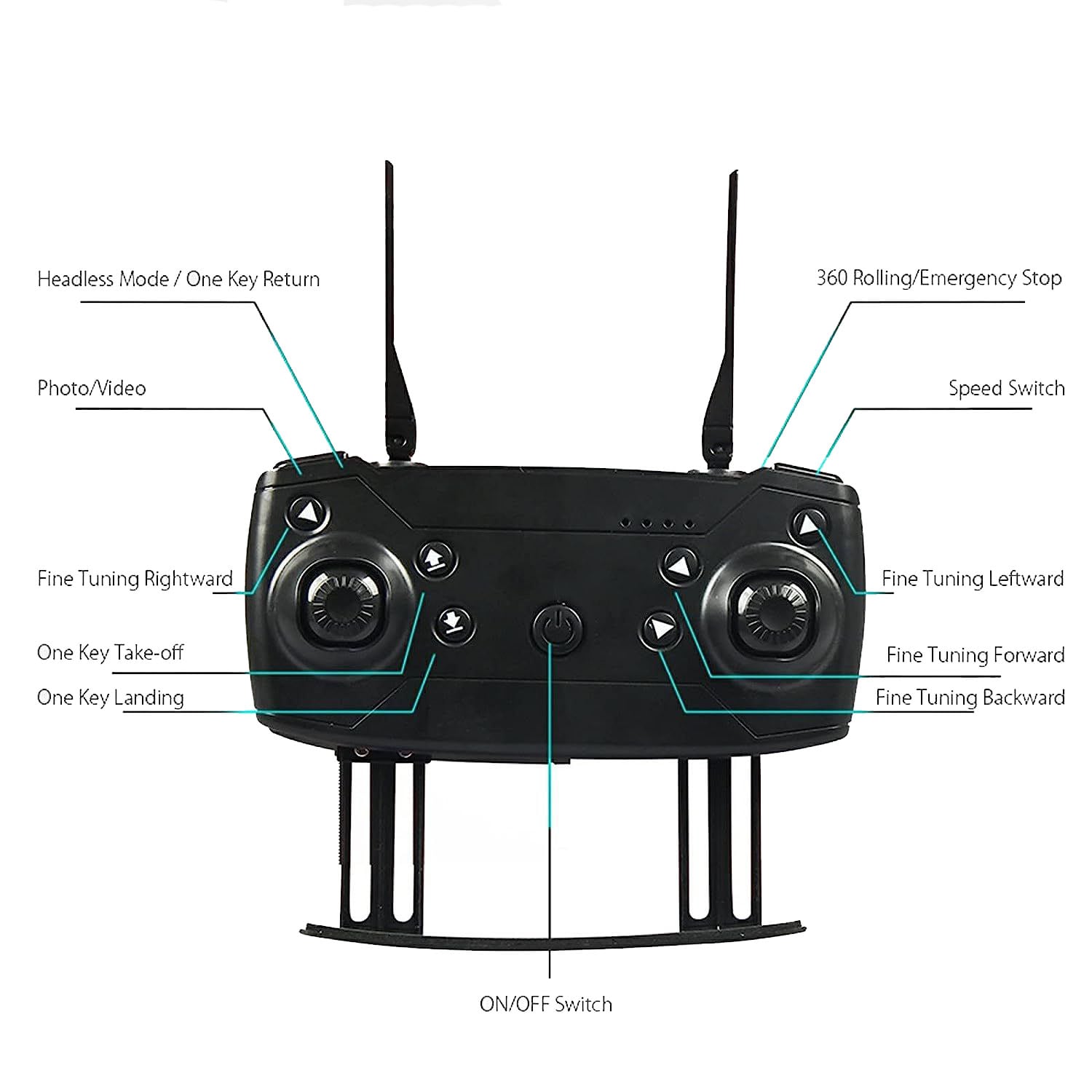 DRONE IMPORTCLICK TEC.198 PROFESIONAL CÁMARA 4K DUAL WIFI BLACK 6 MTS - 9