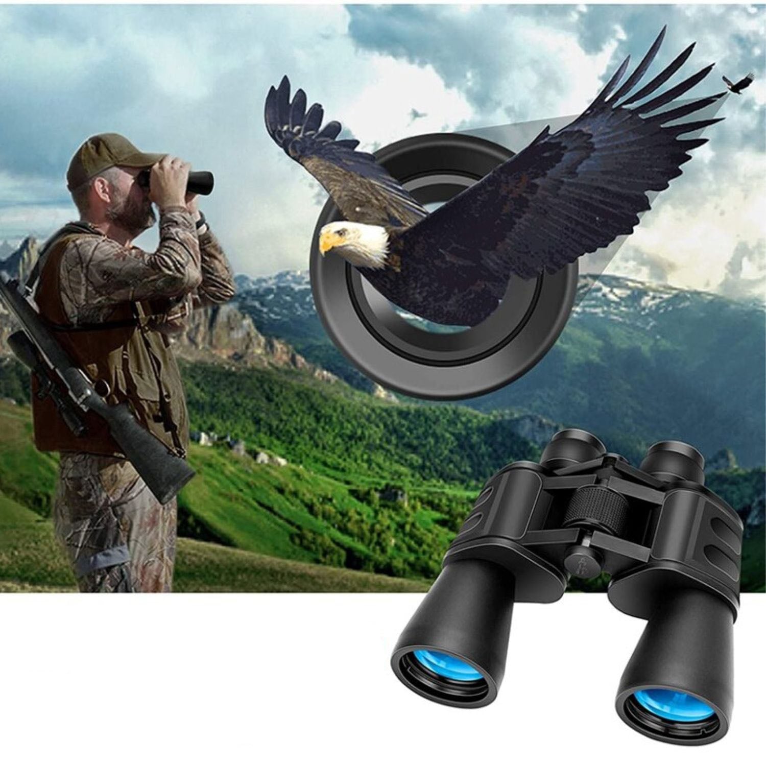 BINOCULAR PROFESIONAL 20X50 LARGO ALCANCE 1000M - 5