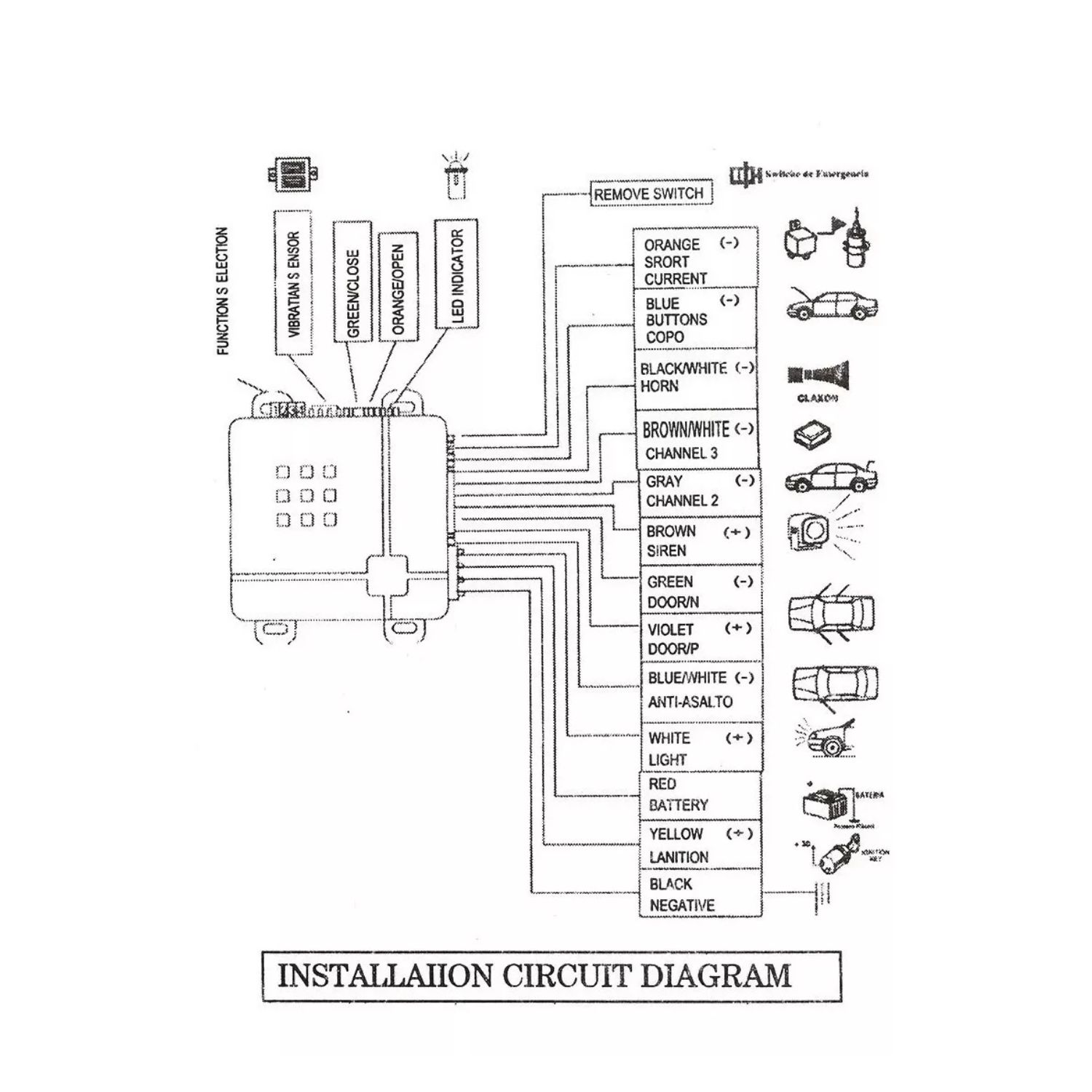 ALARMA IMPORTCLICK AUTO SISTEMA ANTI ROBOS SEGURIDAD 2 MANDOS - 4