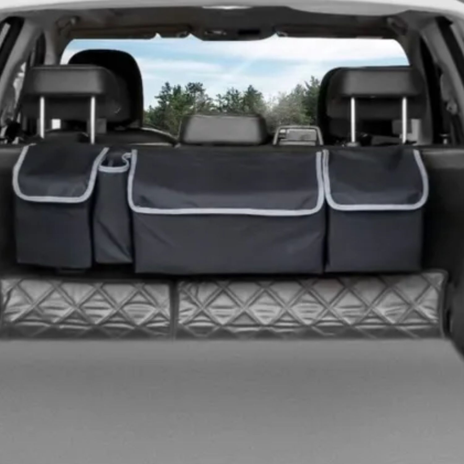 ORGANIZADOR ASIENTO AUTOMÓVIL IMPORTCLICK COLGANTE MULTIUSO 4 ESPACIOS 90X25 CM - 8