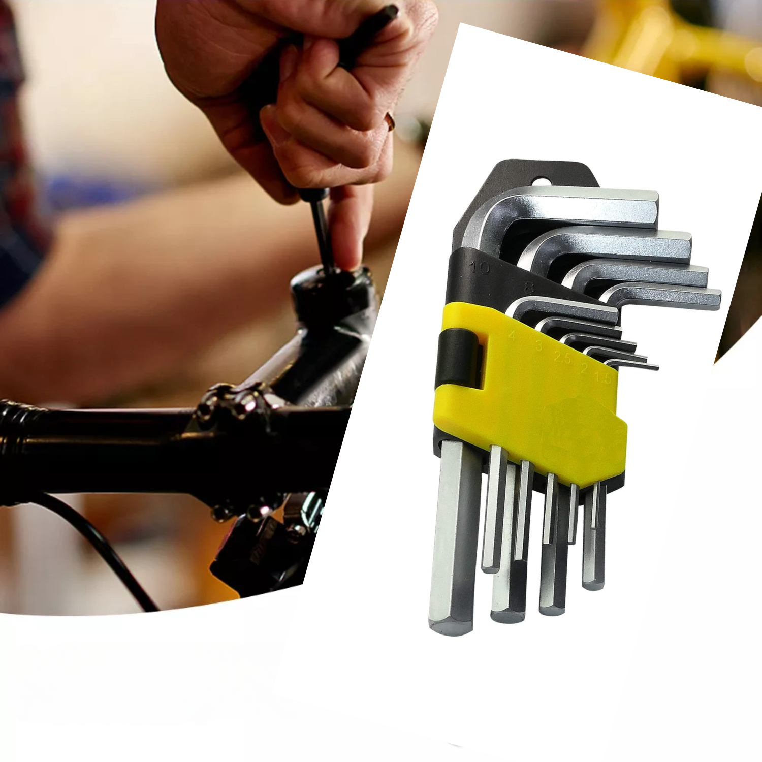 LLAVE IMPORTCLICK HER.56 9 PIEZAS ALLEN HEXAGONAL CORTA - 4
