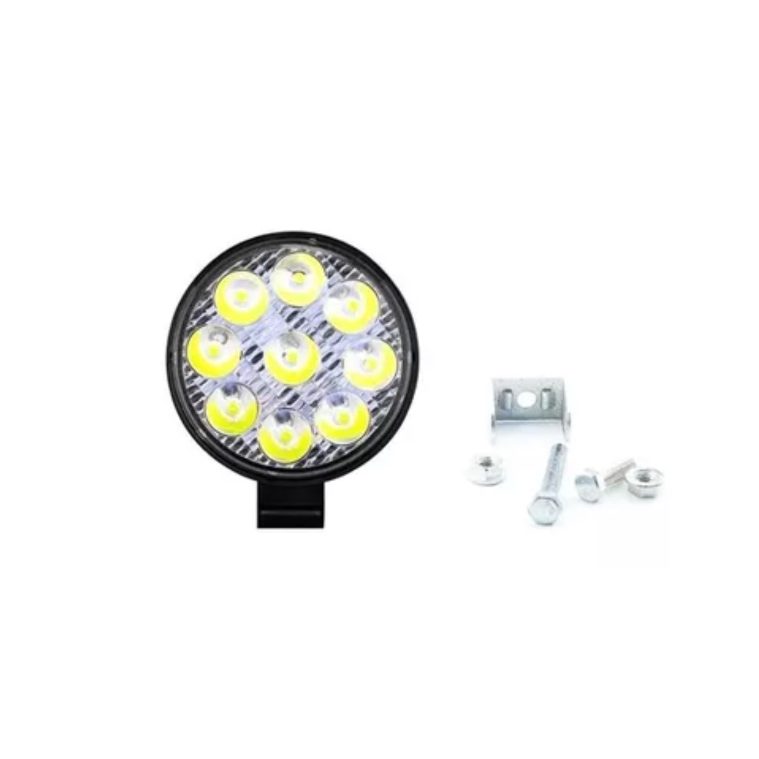 SET 2 FOCOS NEBLINERO IMPORTCLICK REDONDO LED 27 WATT 12 V LUZ BLANCA - 2