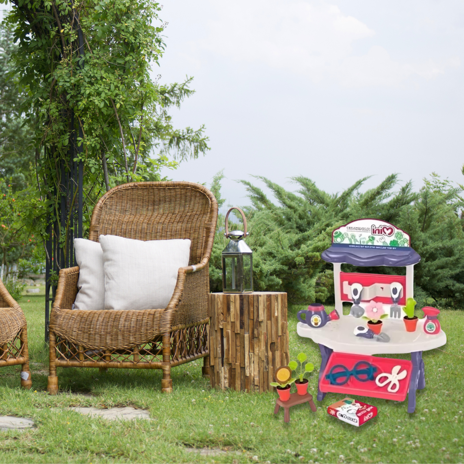 MINI JARDÍN IMPORTCLICK SET ARMABLE DIDÁCTICO INFANTIL 40X16X35 CM INF.106 - 5