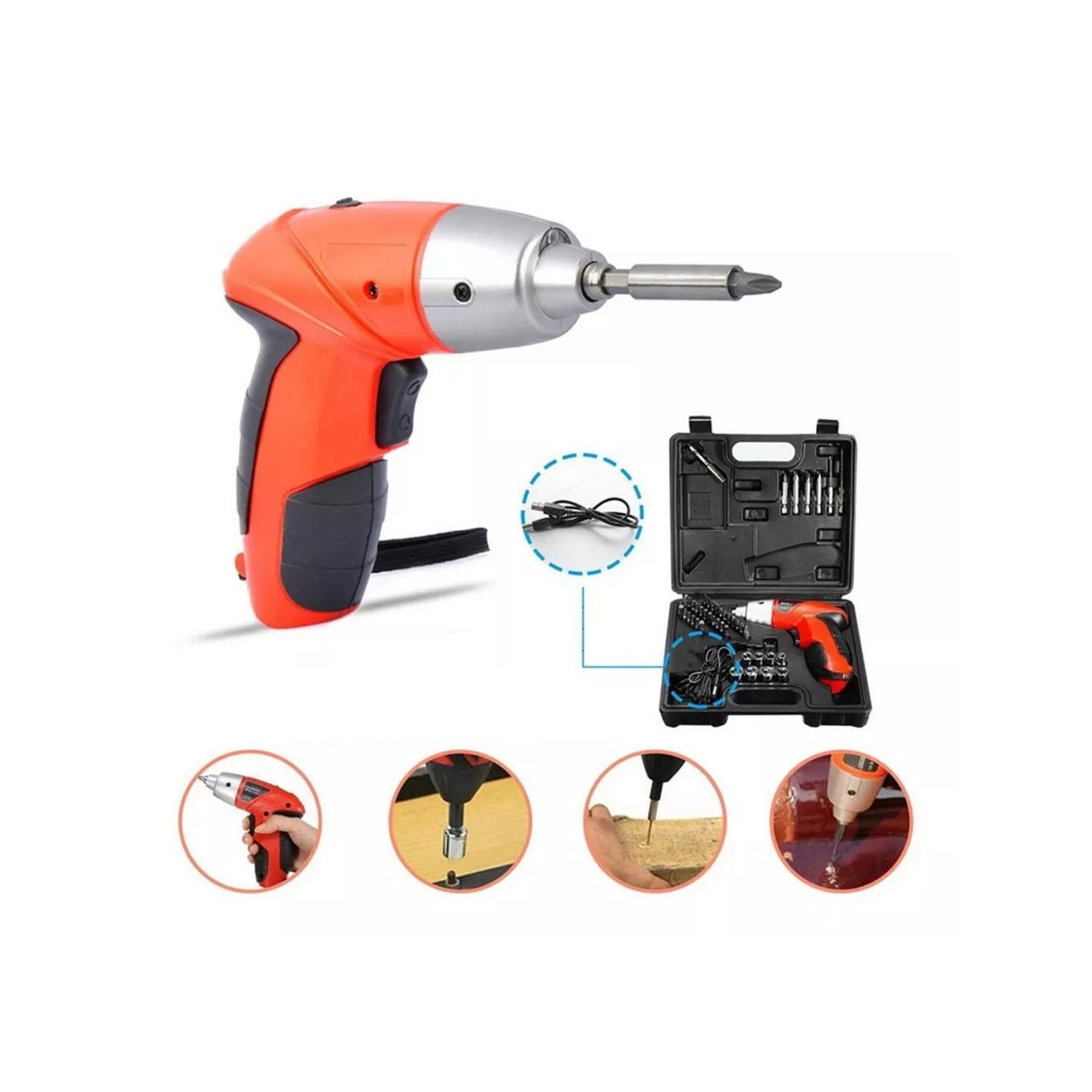 DESTORNILLADOR IMPORTCLICK HER.57 HERRAMIENTA PROFESIONAL RECARGABLE 4.8 V - 4