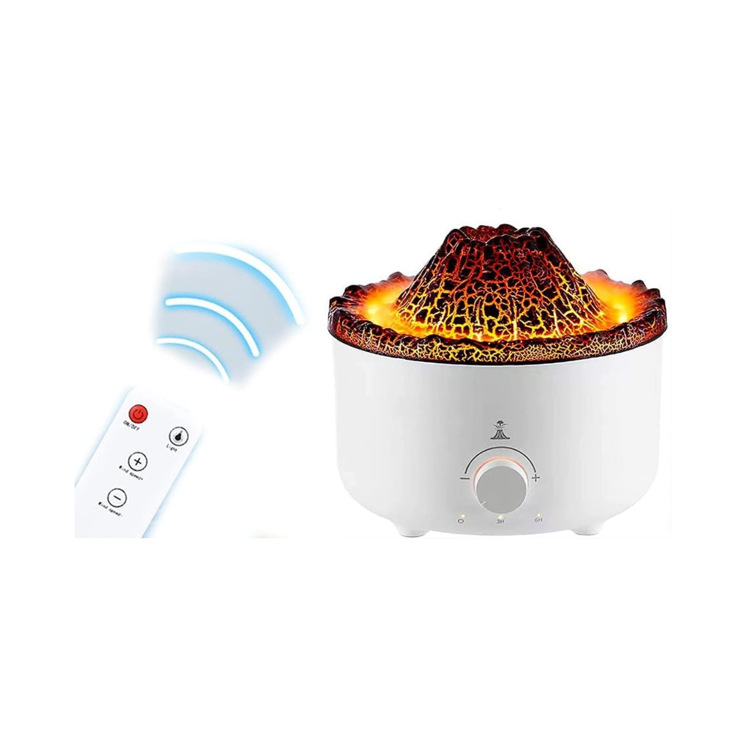 DIFUSOR HUMIDIFICADOR AROMAS IMPORTCLICK HOG.820 LUZ LED DISEÑO VOLCÁN USB 500 ML - 3
