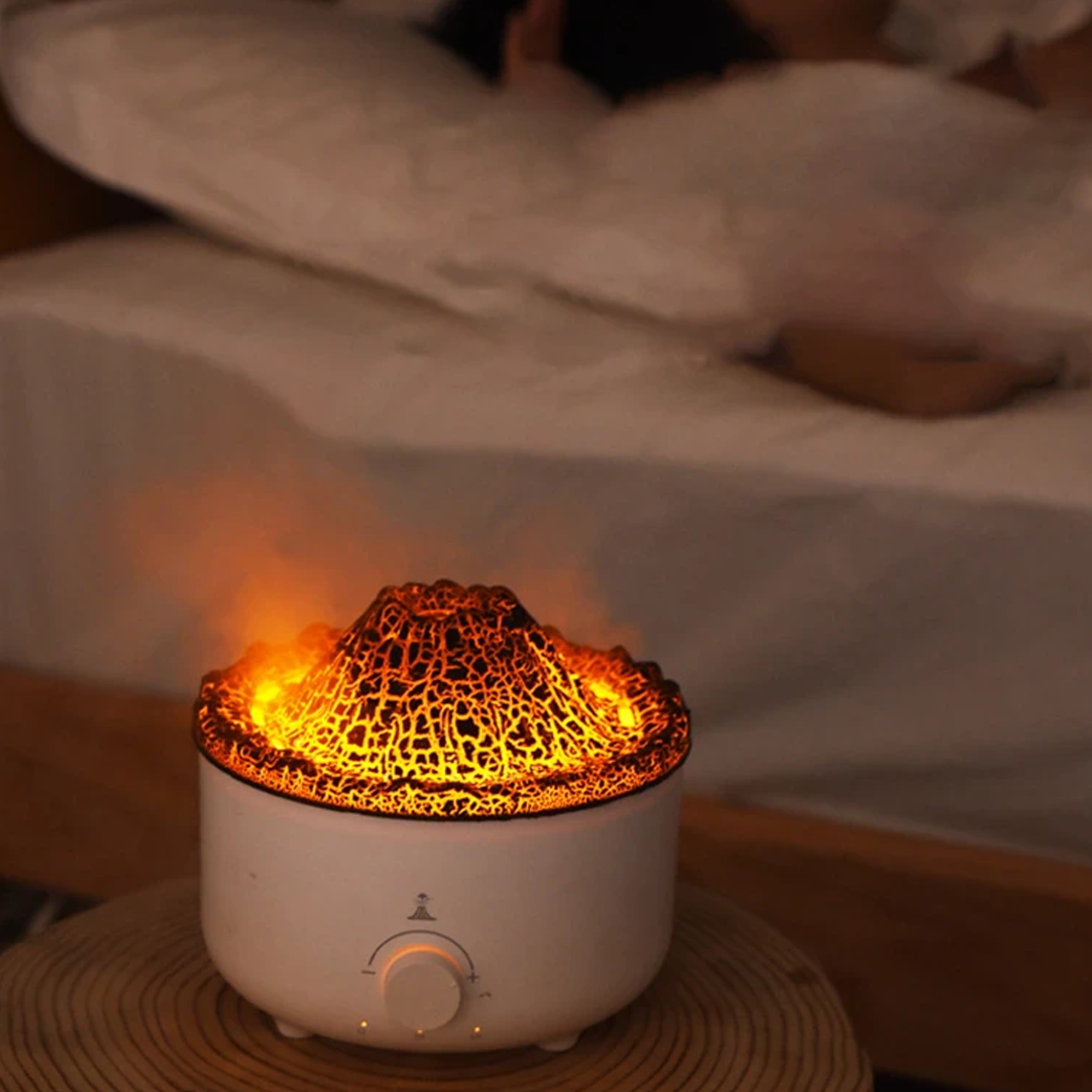 DIFUSOR HUMIDIFICADOR AROMAS IMPORTCLICK HOG.820 LUZ LED DISEÑO VOLCÁN USB 500 ML - 7