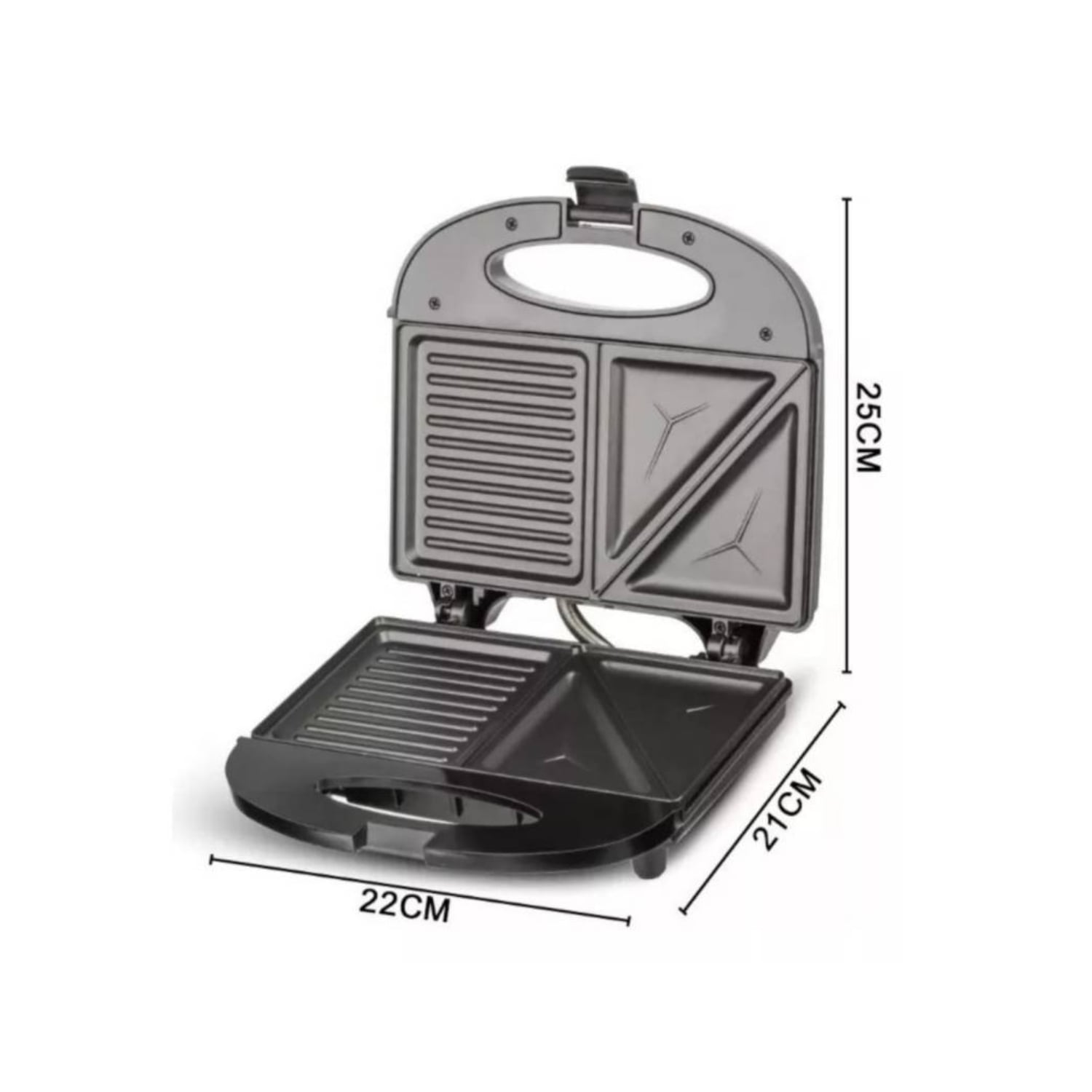 TOSTADORA IMPORTCLICK MÁQUINA PLANCHA SANDWICHERA ELÉCTRICA 850W NEGRO HOG.822 - 4