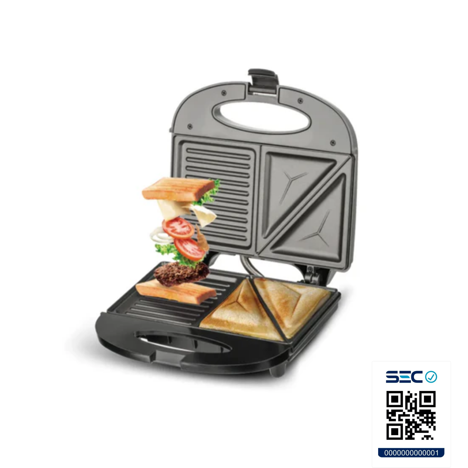 TOSTADORA IMPORTCLICK MÁQUINA PLANCHA SANDWICHERA ELÉCTRICA 850W NEGRO HOG.822 - 6