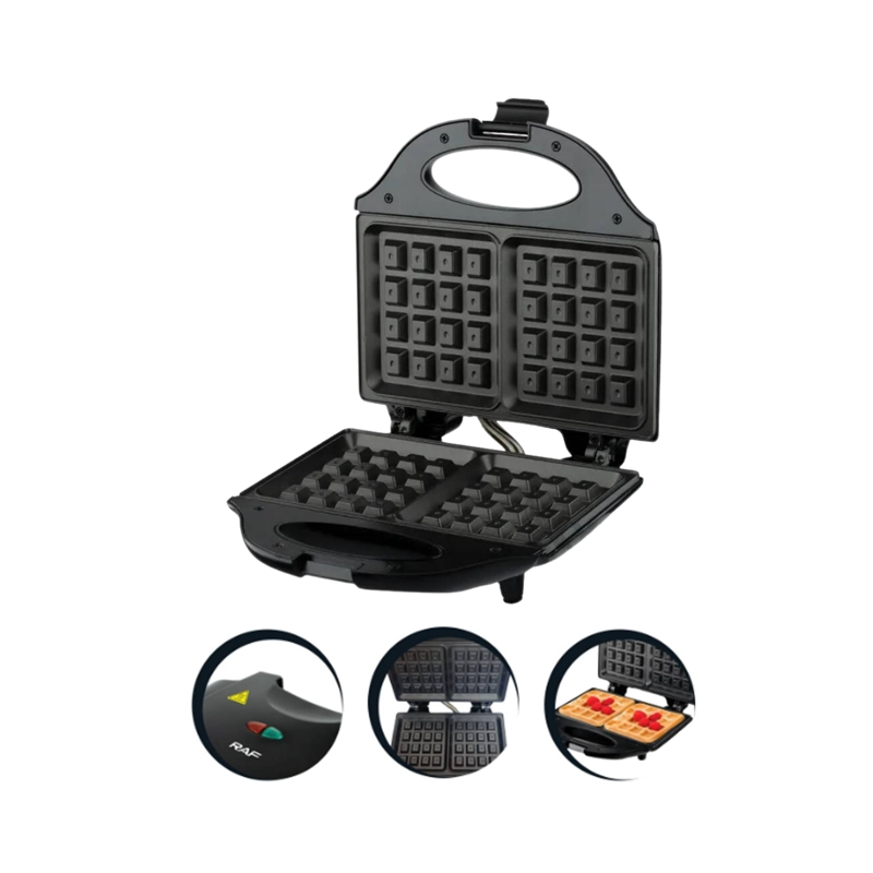 MAQUINA PLANCHA WAFLES ELE CTRICA NEGRO - 3