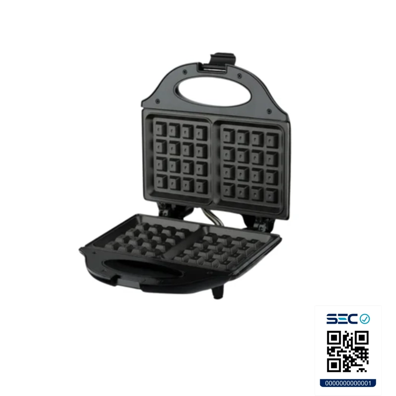 MAQUINA PLANCHA WAFLES ELE CTRICA NEGRO - 5