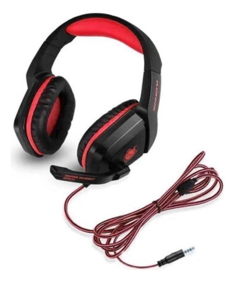 AUDÍFONOS GAMER IMPORTCLICK HEADSET TEC.315 ESTÉREO ROJO CONECTOR JACK 3.5MM - 3