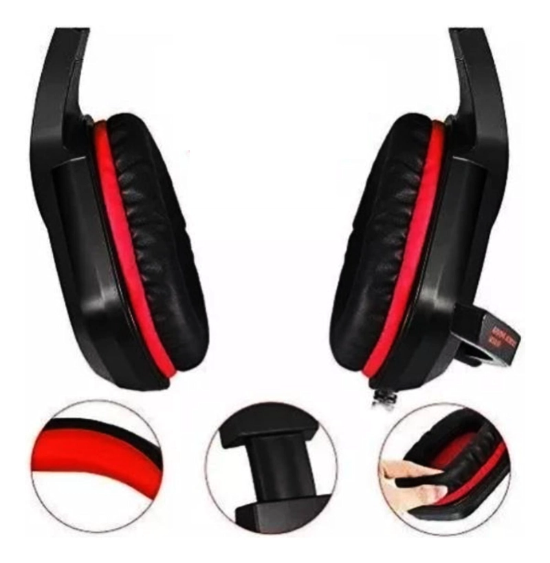 AUDÍFONOS GAMER IMPORTCLICK HEADSET TEC.315 ESTÉREO ROJO CONECTOR JACK 3.5MM - 4
