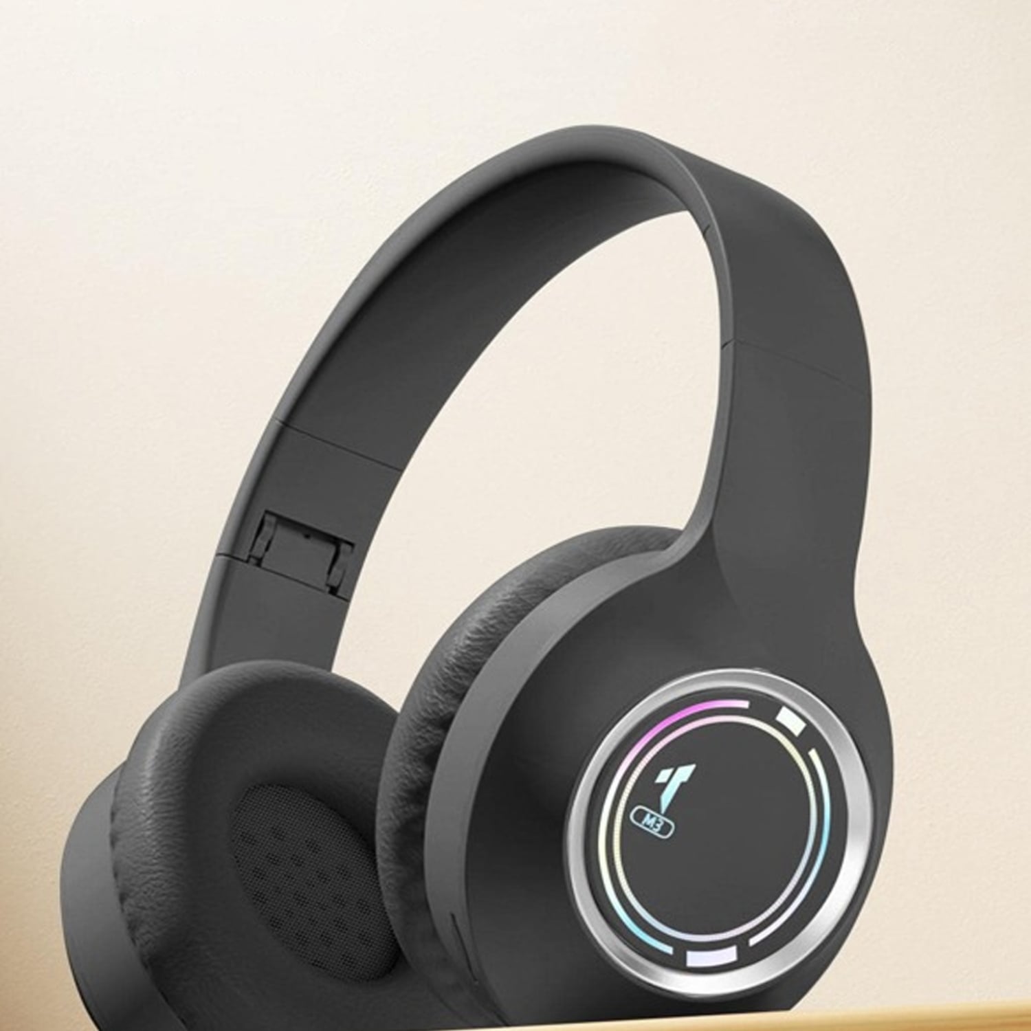 AUDÍFONOS IMPORTCLICK TEC.322 LUMINOSO PLEGABLES HIFI BLUETOOTH 5.3 NEGRO - 4
