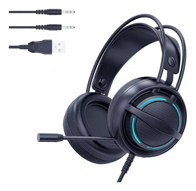 AUDÍFONOS GAMER IMPORTCLICK HEADSET TEC.323 7.1 LUZ LED MULTI CONECTOR MICRÓFONO - 3