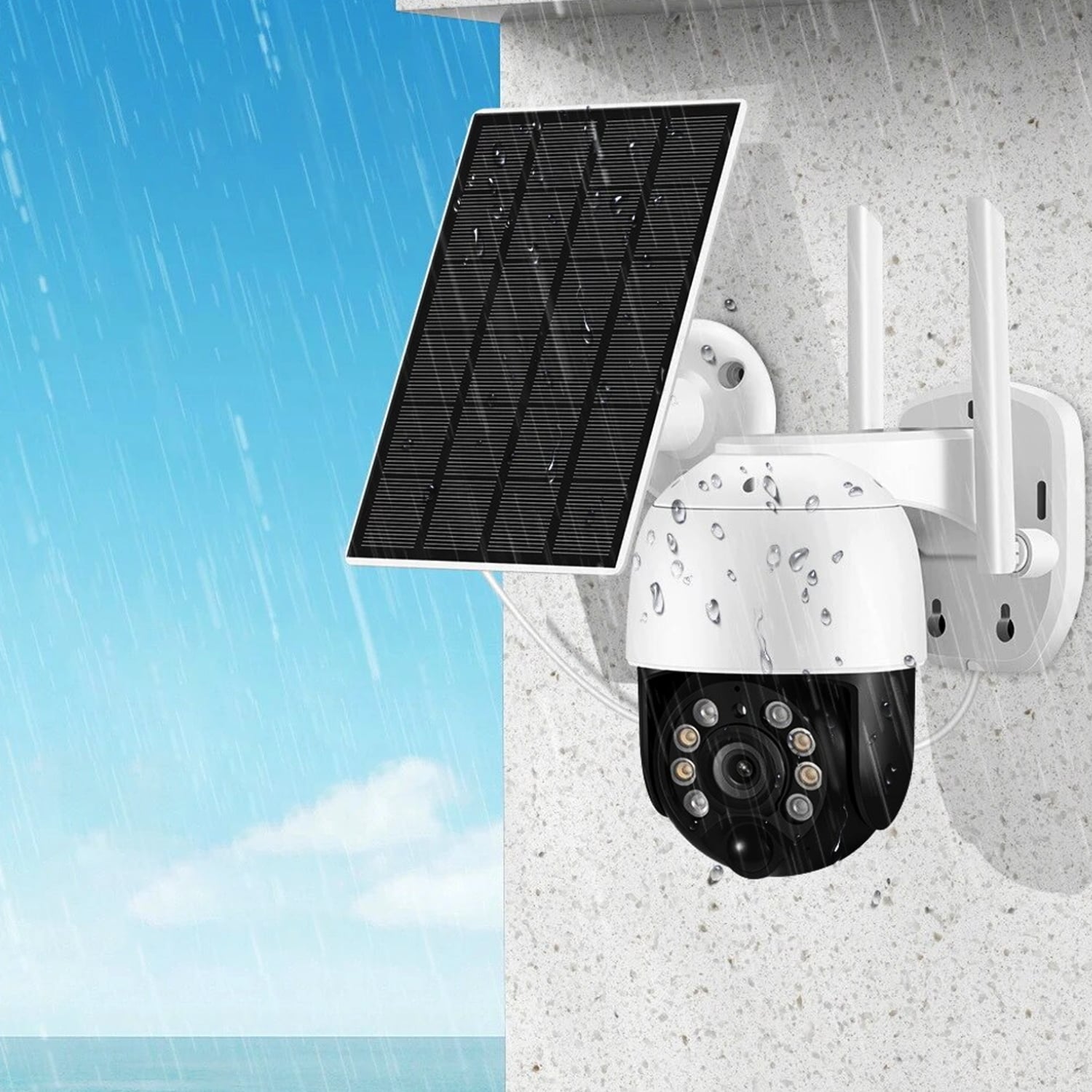CÁMARA SEGURIDAD IMPORTCLICK TEC.329 PANEL SOLAR IP WIFI FULLHD VISIÓN NOCTURNA SENSOR MOVIMIENTO - 5