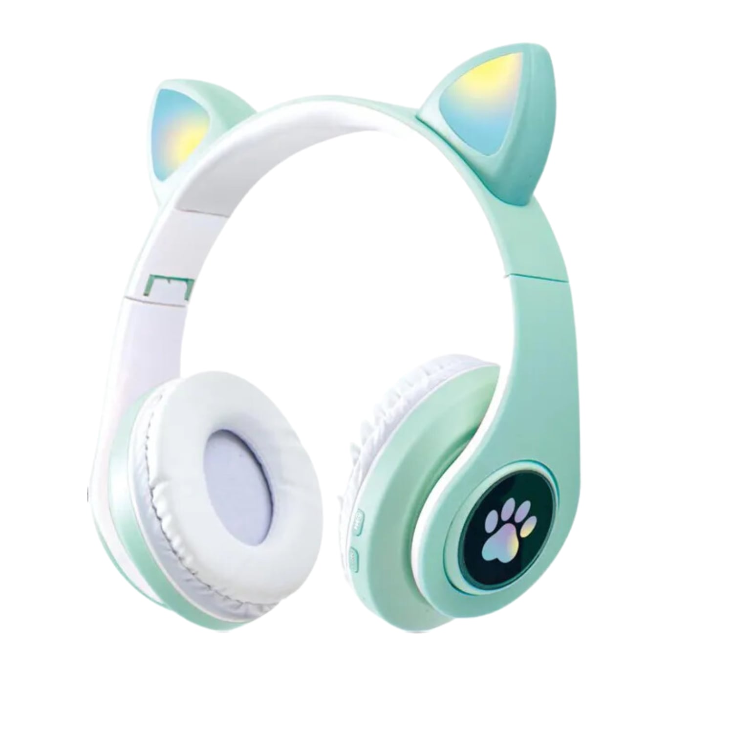 AUDÍFONOS INALÁMBRICO OREJAS GATO LED WIRELESS BLUETOOTH VERDE - 1