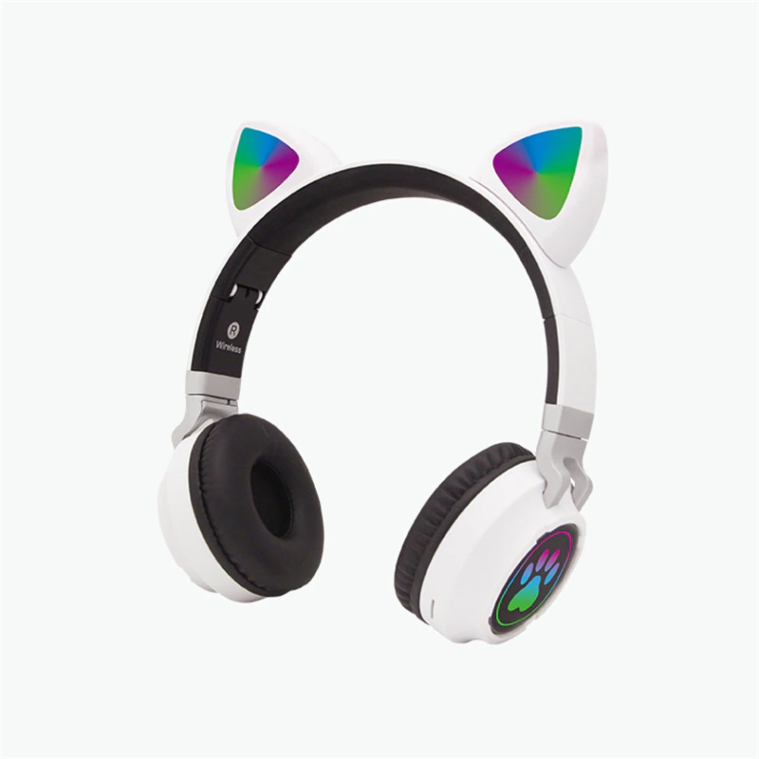 AUDÍFONOS INALÁMBRICO OREJAS GATO LED WIRELESS BLUETOOTH BLANCO - 2