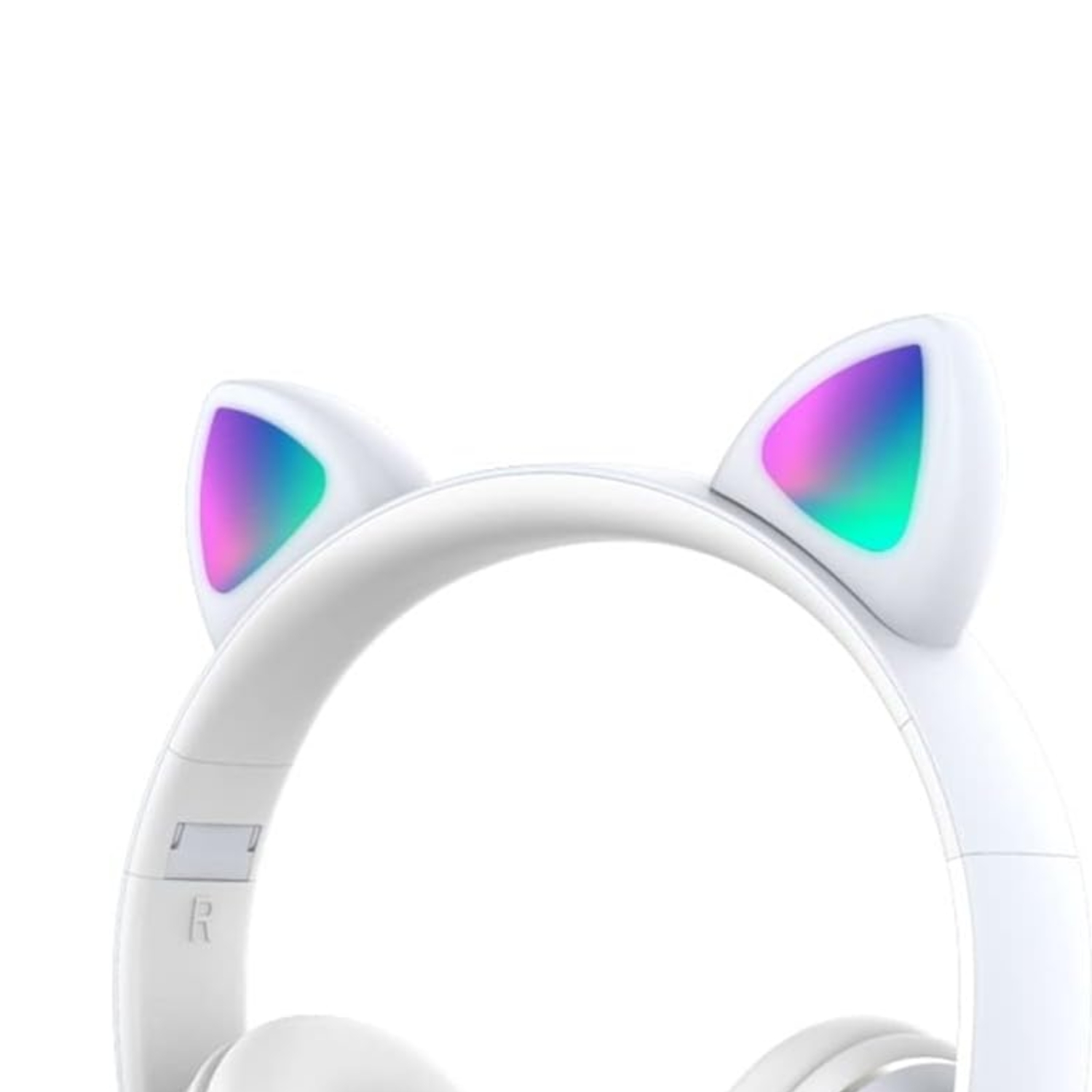 AUDÍFONOS INALÁMBRICO OREJAS GATO LED WIRELESS BLUETOOTH BLANCO - 5