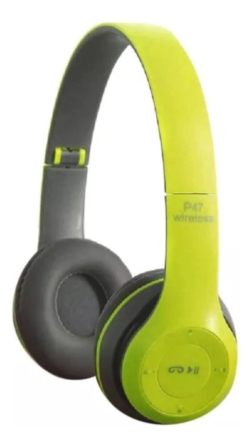 AUDÍFONOS IMPORTCLICK TEC.336 RECARGABLE FM TF BLUETOOTH VERDE MICRÓFONO - 1