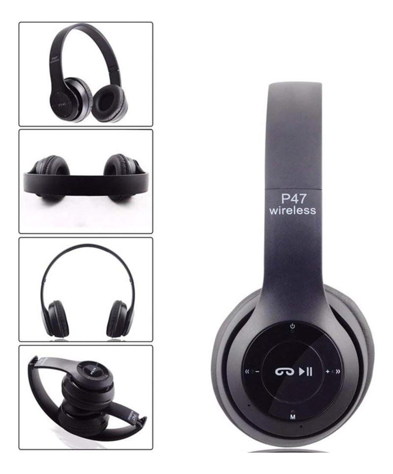 AUDÍFONOS IMPORTCLICK TEC.337 RECARGABLE FM TF BLUETOOTH NEGRO MICRÓFONO - 3