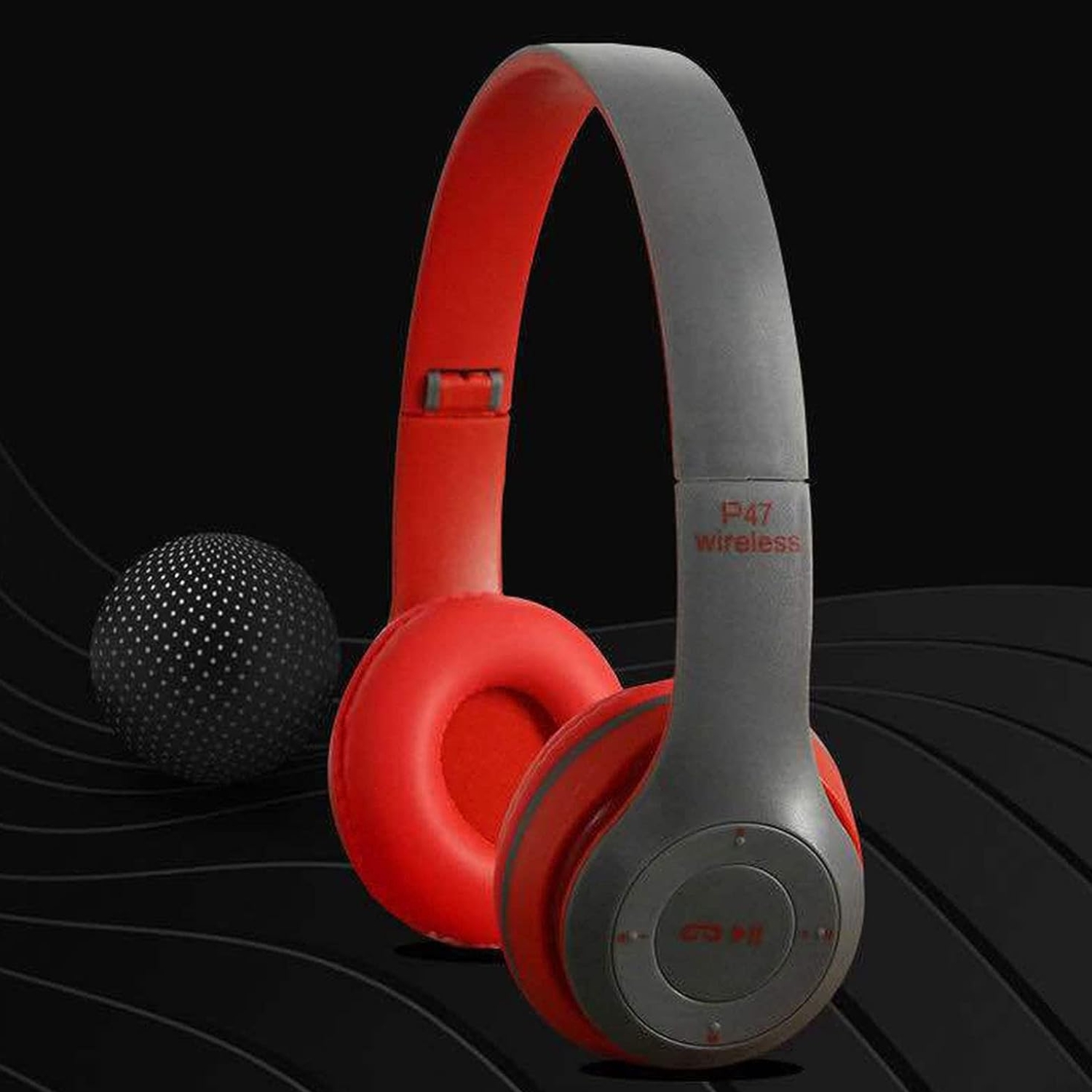 AUDÍFONOS IMPORTCLICK TEC.338 RECARGABLE FM TF BLUETOOTH ROJO MICRÓFONO - 3