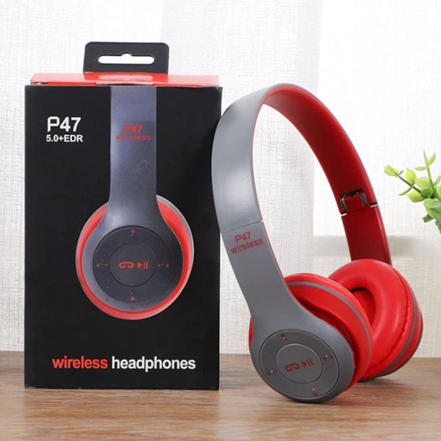 AUDÍFONOS IMPORTCLICK TEC.338 RECARGABLE FM TF BLUETOOTH ROJO MICRÓFONO - 5