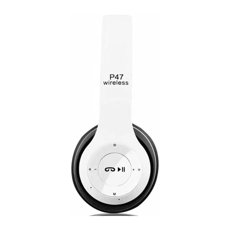 AUDÍFONOS IMPORTCLICK TEC.339 RECARGABLE FM TF BLUETOOTH BLANCO MICRÓFONO - 2