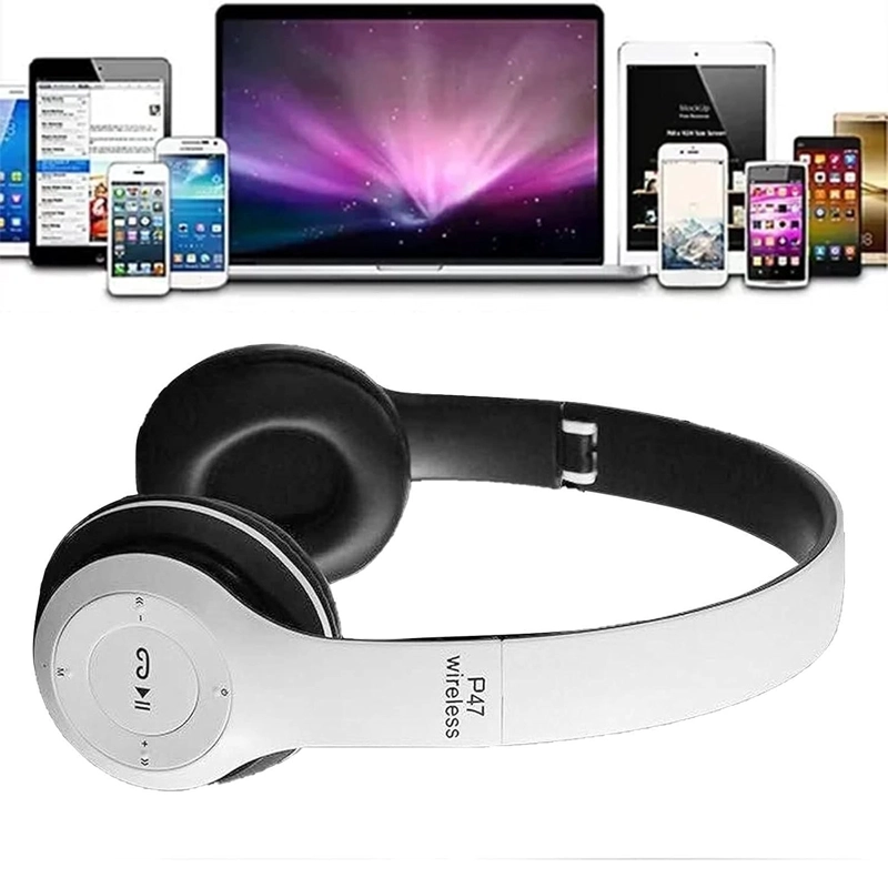 AUDÍFONOS IMPORTCLICK TEC.339 RECARGABLE FM TF BLUETOOTH BLANCO MICRÓFONO - 7