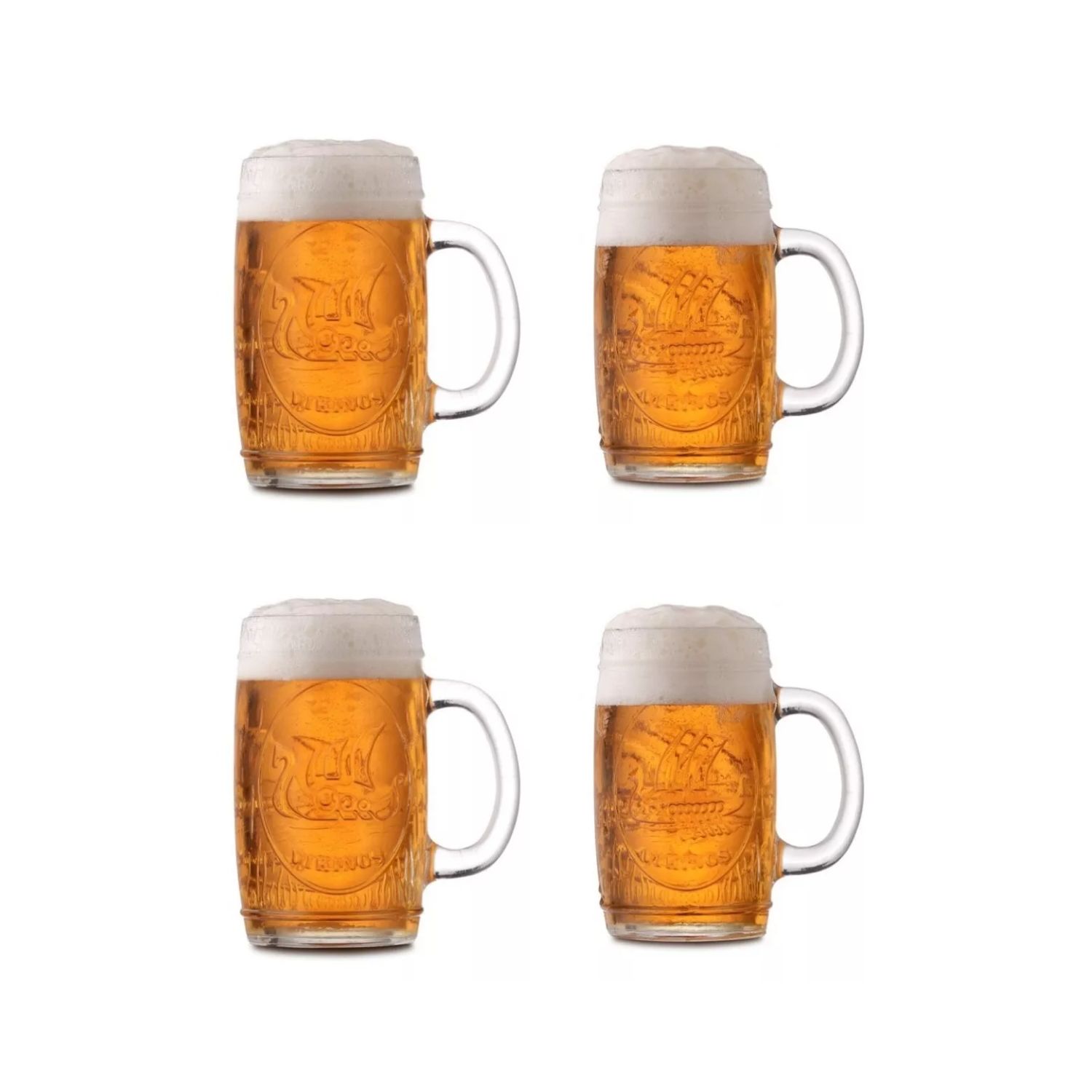 SET 4 VASOS CHOPEROS CERVECERO BONN VIDRIO 400 ML - 1