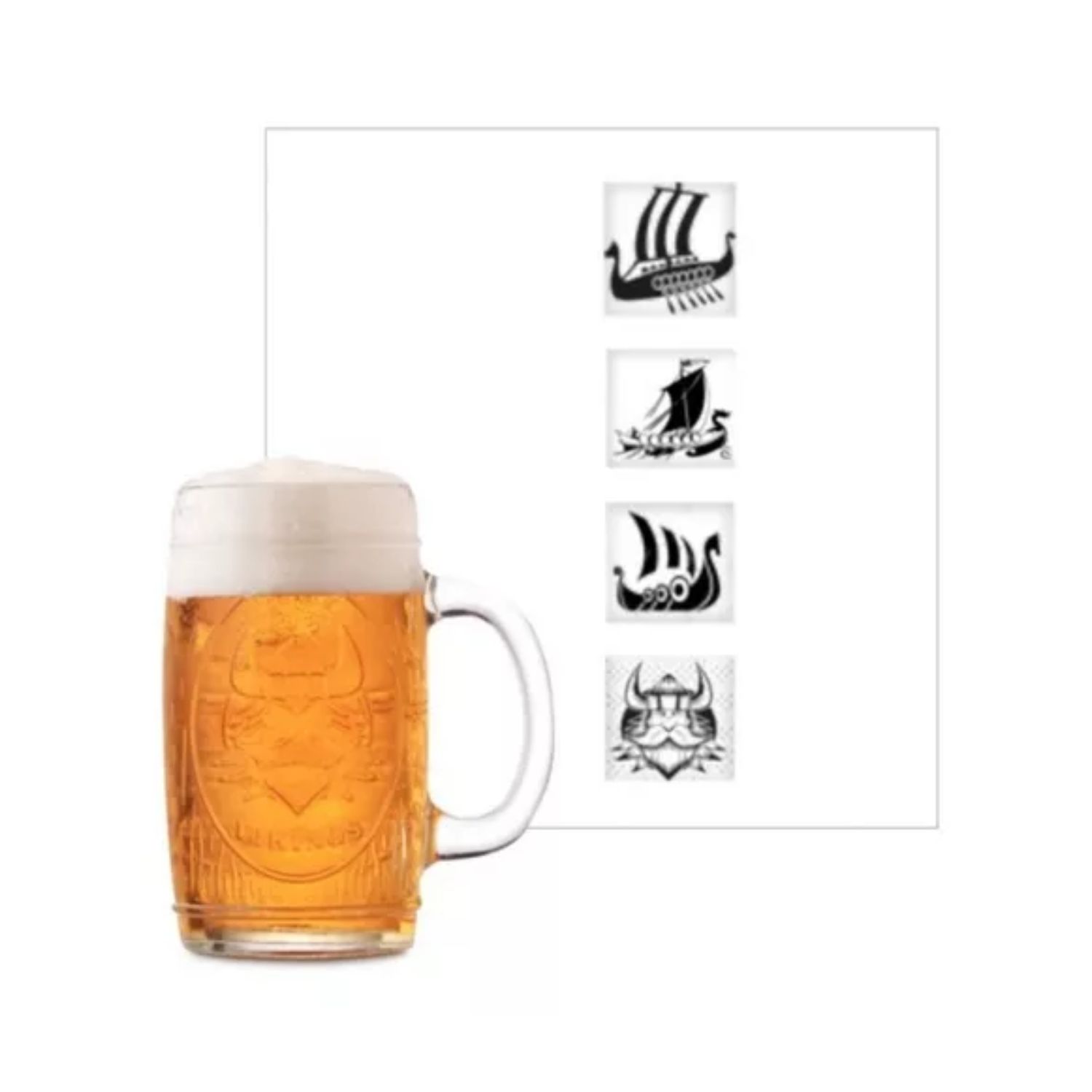SET 4 VASOS CHOPEROS CERVECERO BONN VIDRIO 400 ML - 3