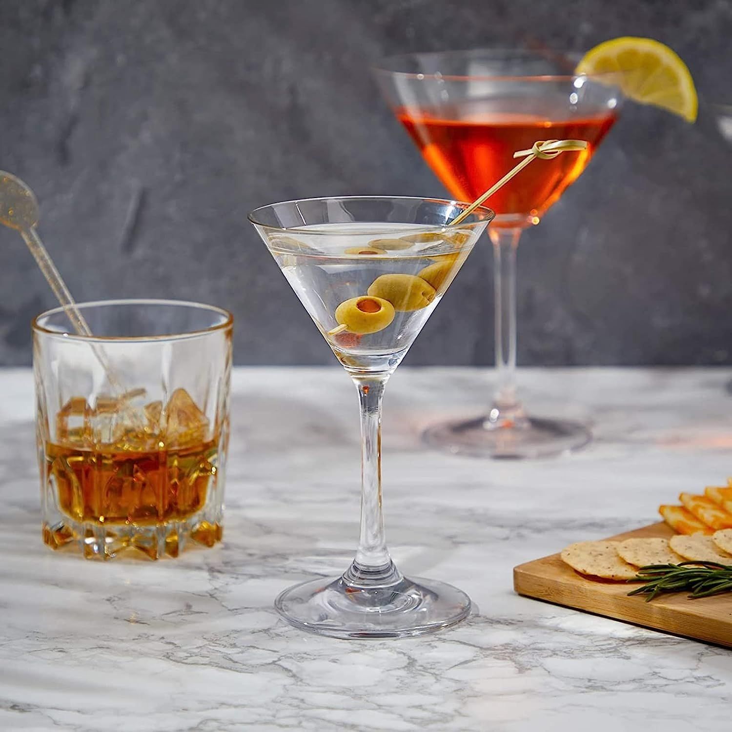 SET 4 COPAS MARTINI VIDRIO 274 ML - 6