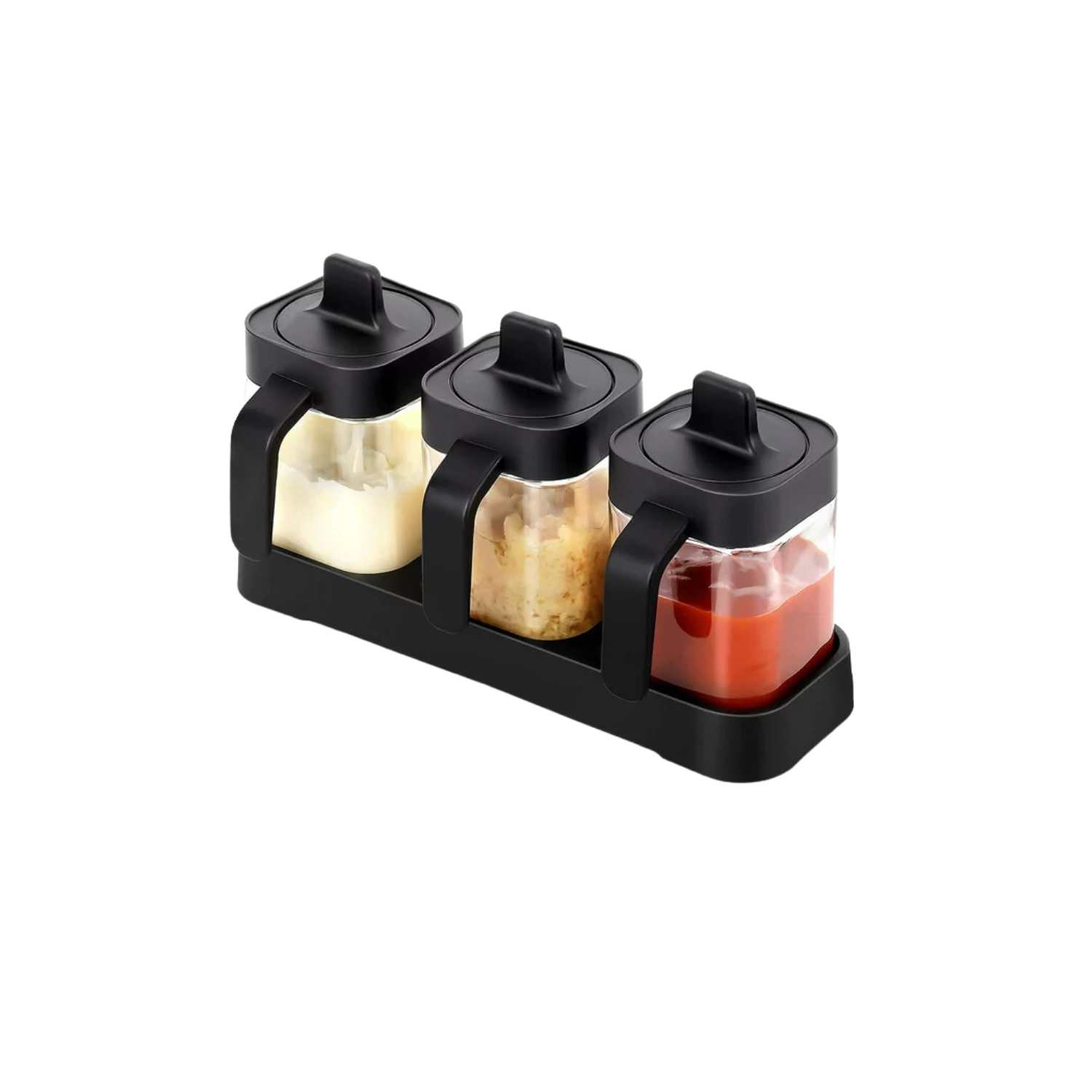 ORGANIZADOR IMPORTCLICK CAJA 400 ML ESPECIAS CONDIMENTOS 3 PIEZAS CUCHARA TAPA - 2