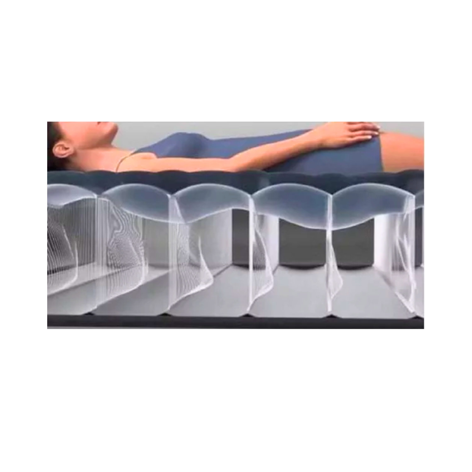 COLCHÓN INFLABLE IMPORTCLICK 1 CM INDIVIDUAL 2 PLAZAS AZUL - 4