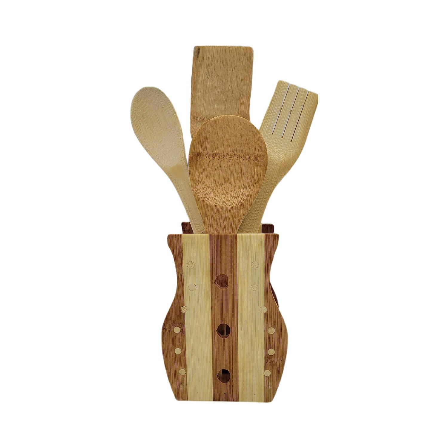 SET 4 UTENSILIOS COCINA MADERA 30 CM - 1