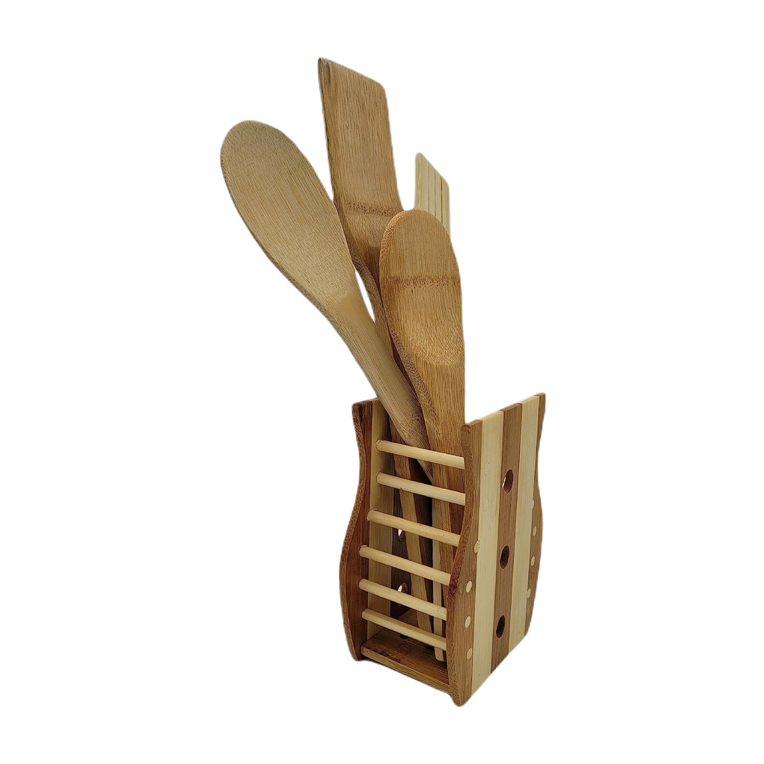SET 4 UTENSILIOS COCINA MADERA 30 CM - 3