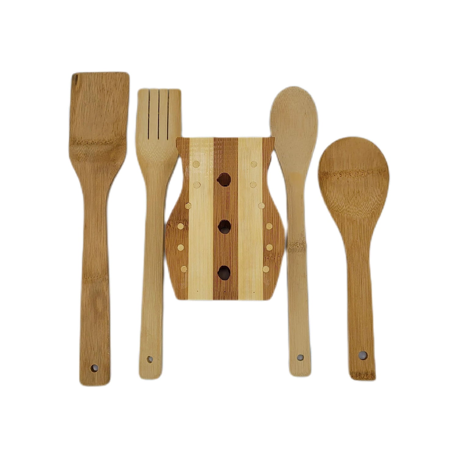 SET 4 UTENSILIOS COCINA MADERA 30 CM - 4