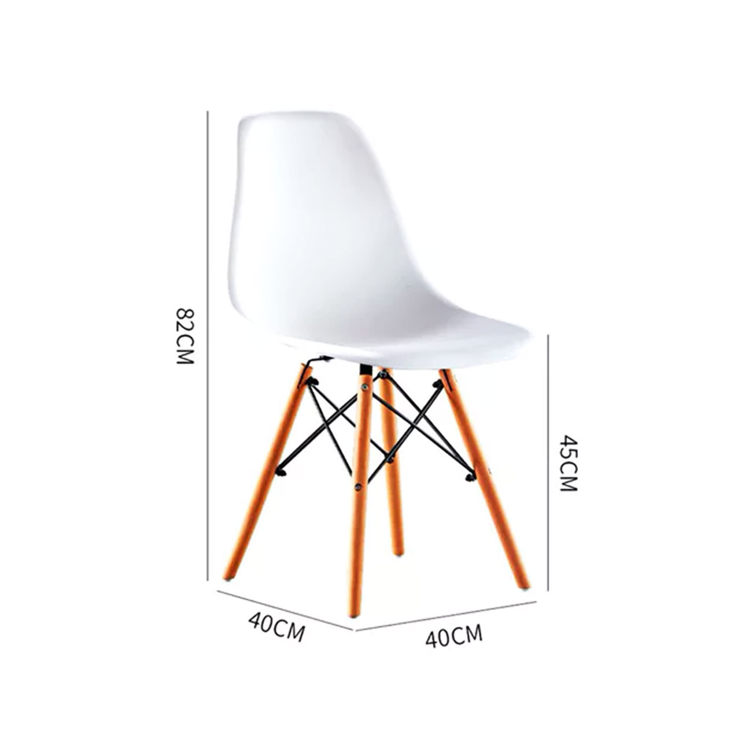 SILLA IMPORTCLICK HOG.733 BLANCO EAMES HOGAR COMEDOR - 4