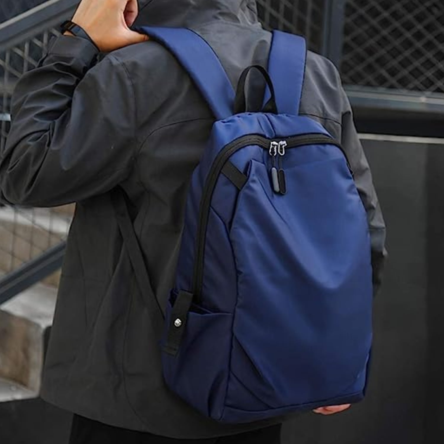 MOCHILA DEPORTE ESCOLAR URBANA ANTIRROBO 45 LITROS AZUL - 3