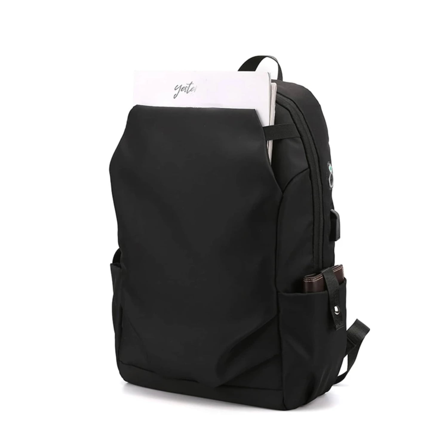 MOCHILA DEPORTE ESCOLAR URBANA ANTIRROBO 45 LITROS NEGRO - 4