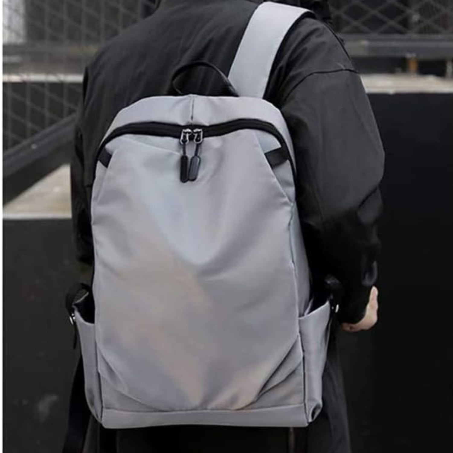 MOCHILA DEPORTE ESCOLAR URBANA ANTIRROBO 45 LT GRIS - 5