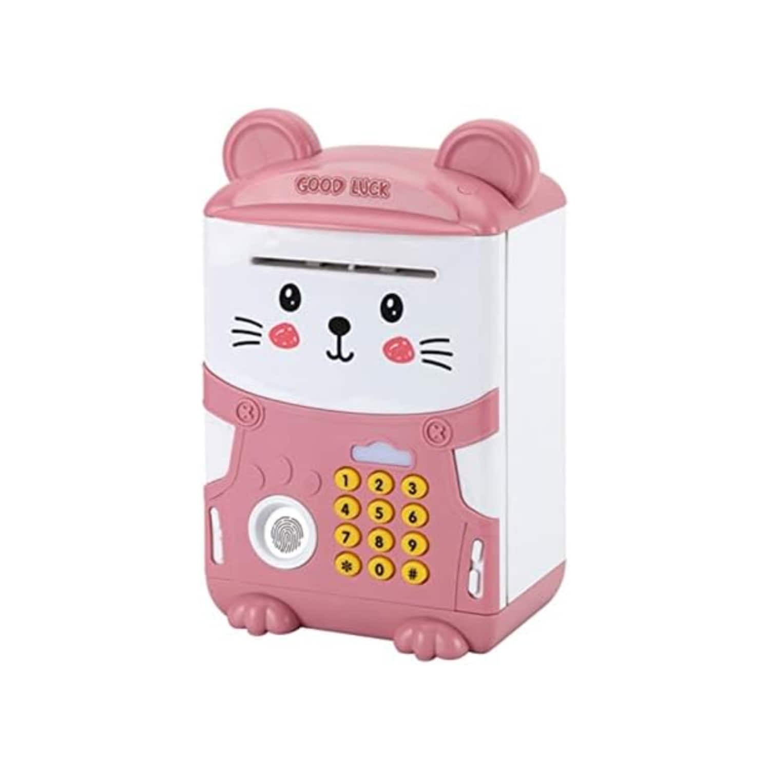ALCANCÍA ELECTRÓNICA CAJA FUERTE INFANTIL PORTÁTIL ROSADO - 1