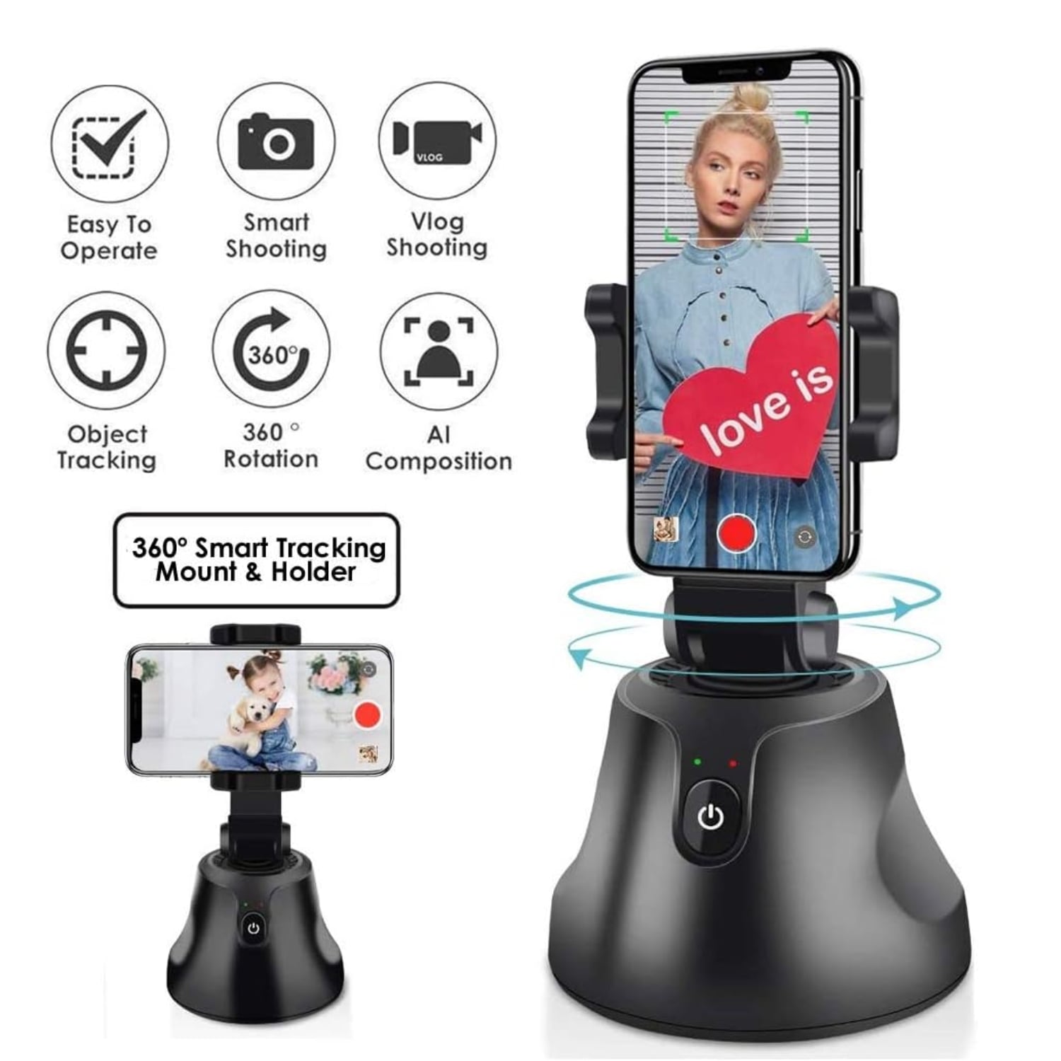 SOPORTE IMPORTCLICK CELULAR SMARTPHONE 360° SEGUIMIENTO AUTOMÁTICO - 7