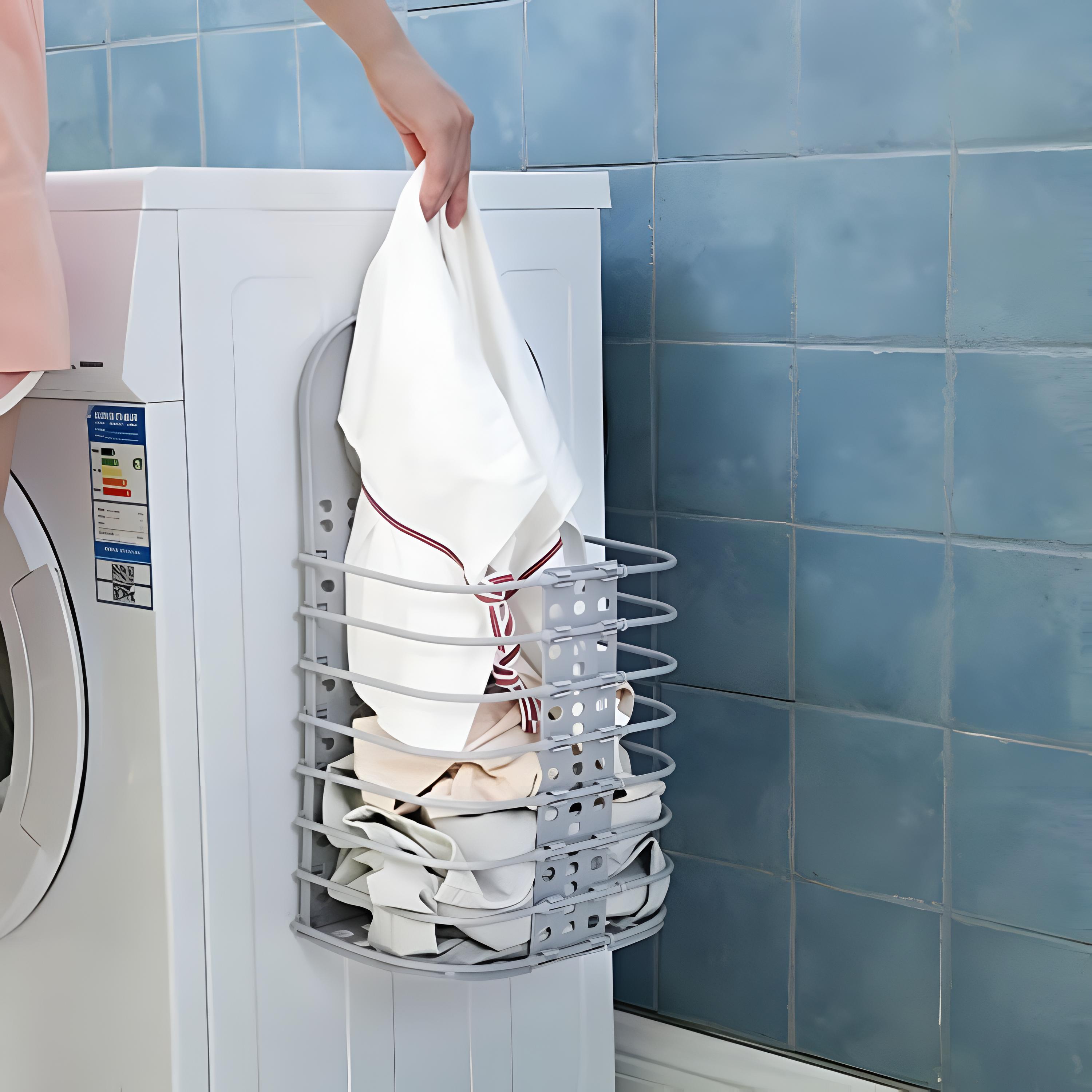 CESTA IMPORTCLICK HOG.787 BAÑO LAVANDERÍA PLEGABLE 37 X 24 X 13 CM CELESTE - 5