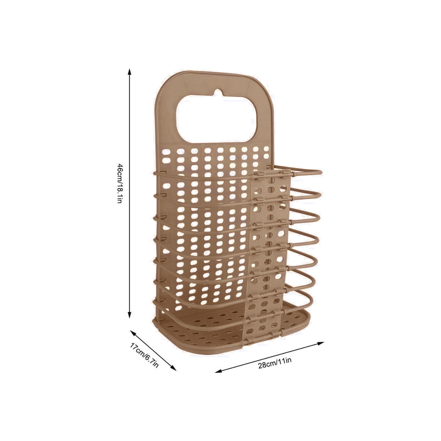 CESTA IMPORTCLICK HOG.798 BAÑO LAVANDERÍA PLEGABLE CAFÉ 37 X 24 X 13 CM - 3