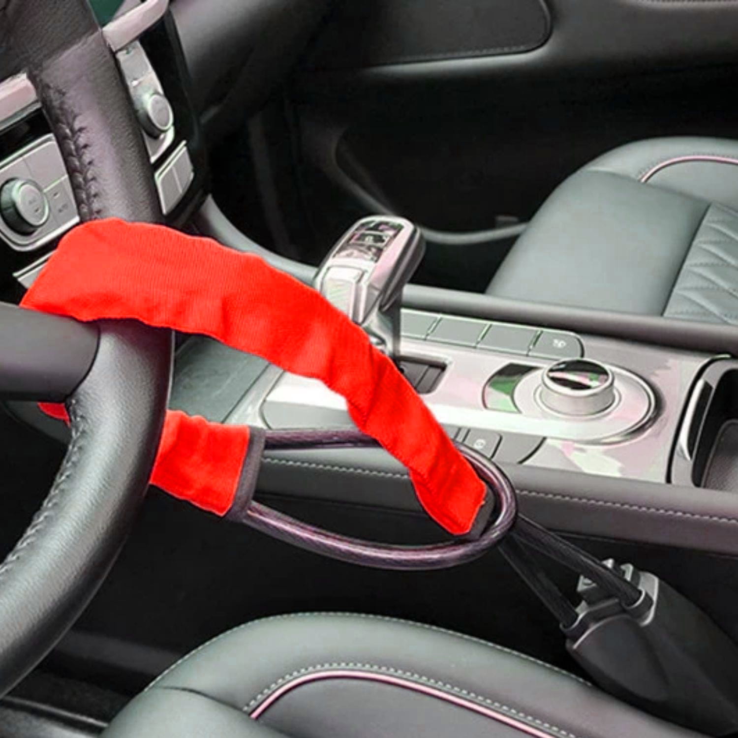 BLOQUEO VOLANTE IMPORTCLICK AUT.96 AUTOMÓVIL CINTURÓN SEGURIDAD ROJO - 5