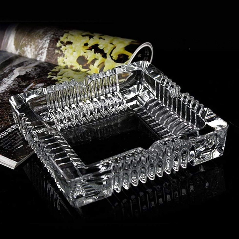 SET 3 CENICEROS CRISTAL TALLADO 11.5X3 CM - 4