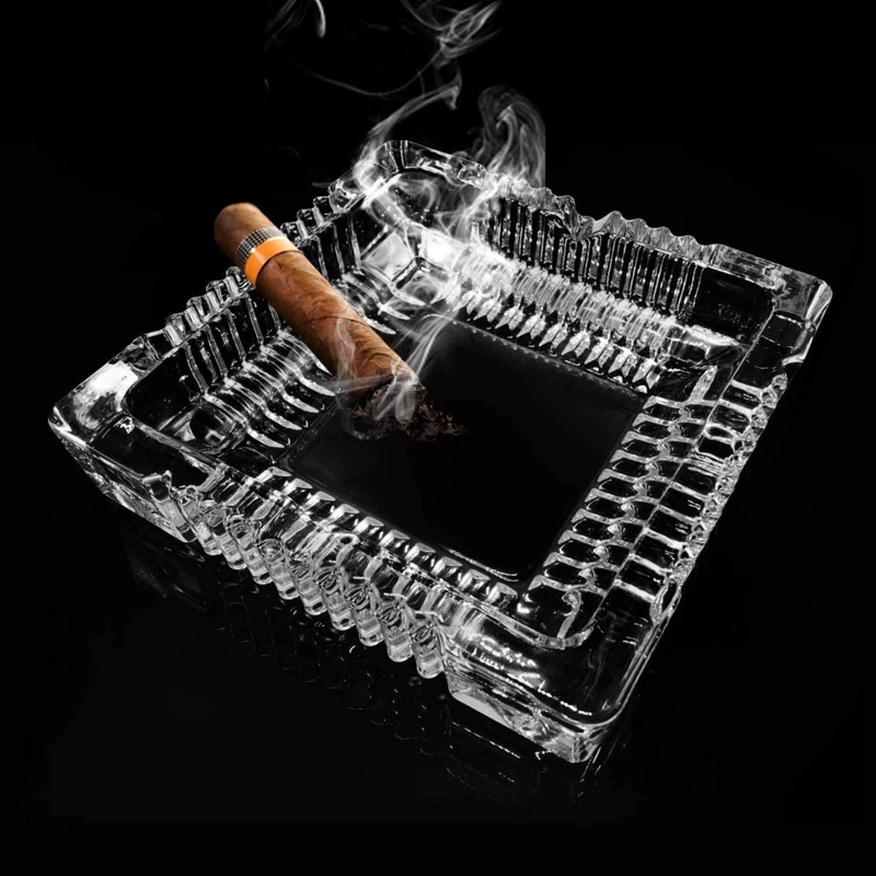 SET 3 CENICEROS CRISTAL TALLADO 11.5X3 CM - 6