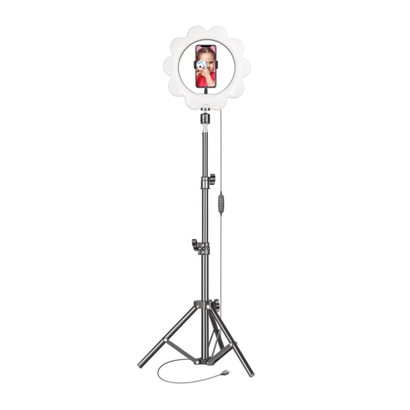 ARO DE LUZ IMPORTCLICK TEC.299 26CM DISEÑO FLOR 12' STREAMING MAKE UP 26 CM - 2