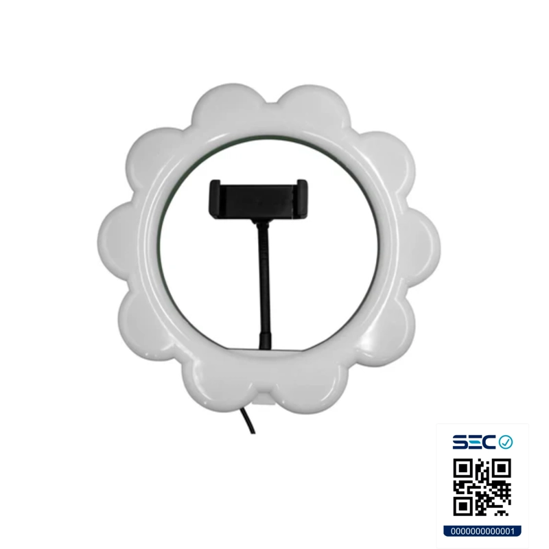 ARO DE LUZ IMPORTCLICK TEC.299 26CM DISEÑO FLOR 12' STREAMING MAKE UP 26 CM - 6
