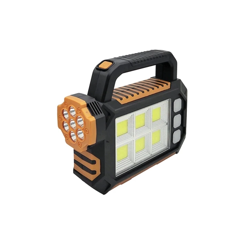 LINTERNA REFLECTOR IMPORTCLICK HOG.825 LUZ SOLAR PORTÁTIL CARGA USB NARANJO - 1